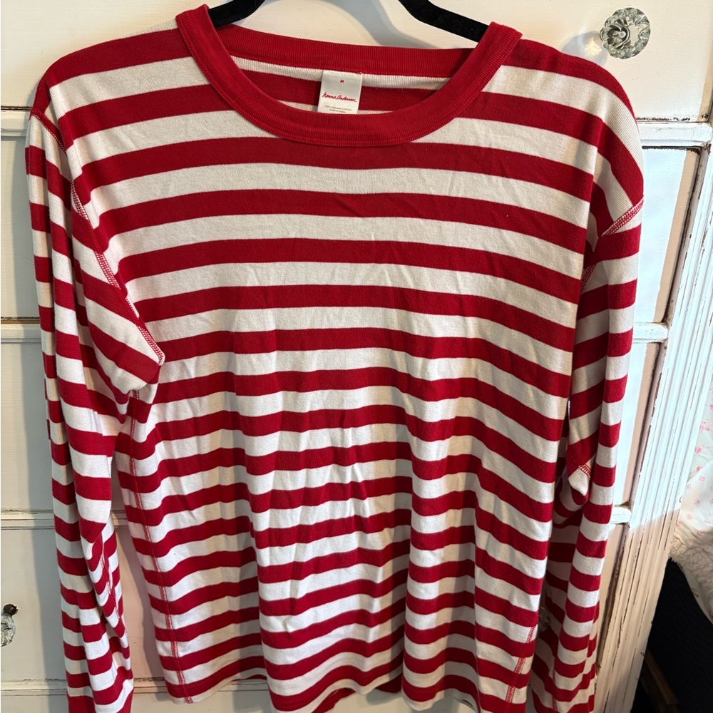 Hanna Andersson Red and White Striped Top